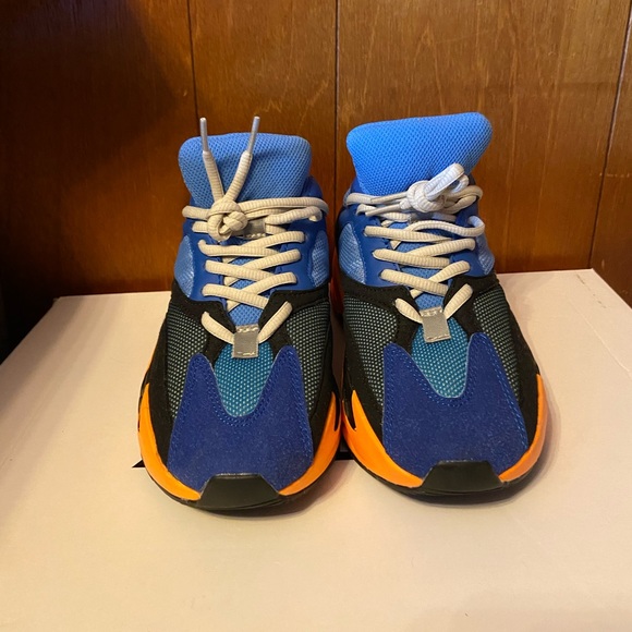 Size 6 1/2 orange, blue, and black Adidas not authentic - Picture 2 of 5